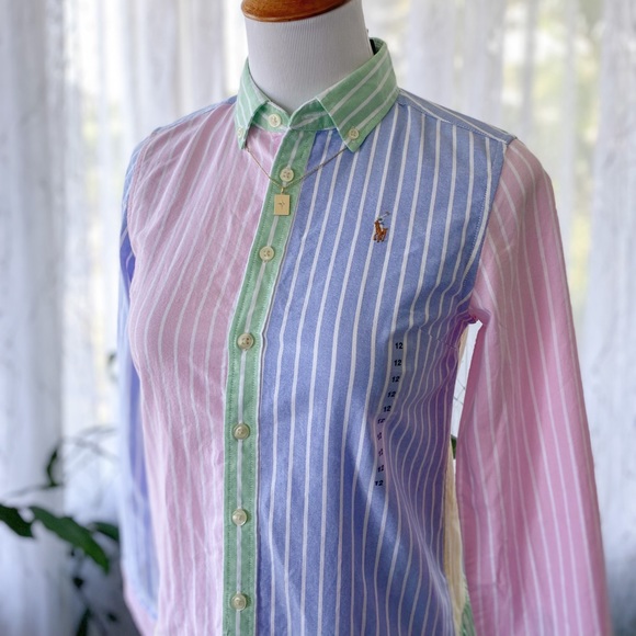 Ralph Lauren - Girl’s Striped Collared Dress - Picture 4 of 6